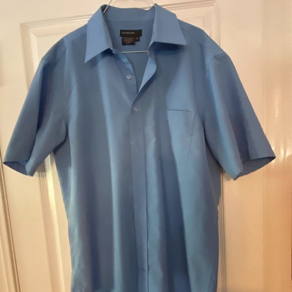 Leo Chevalier Button Down Shirt Light Blue Lg - Picture 1 of 4